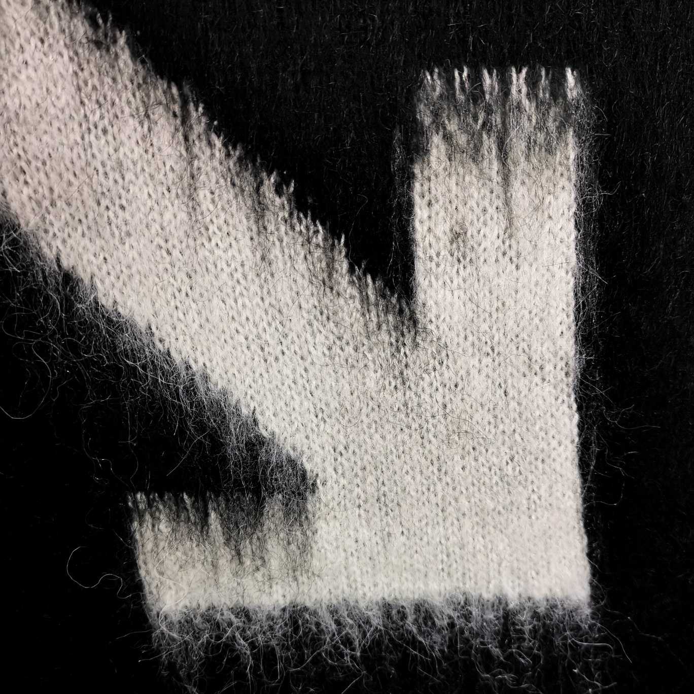 Off White Brushed Mohair Knitwear - Jeupeter