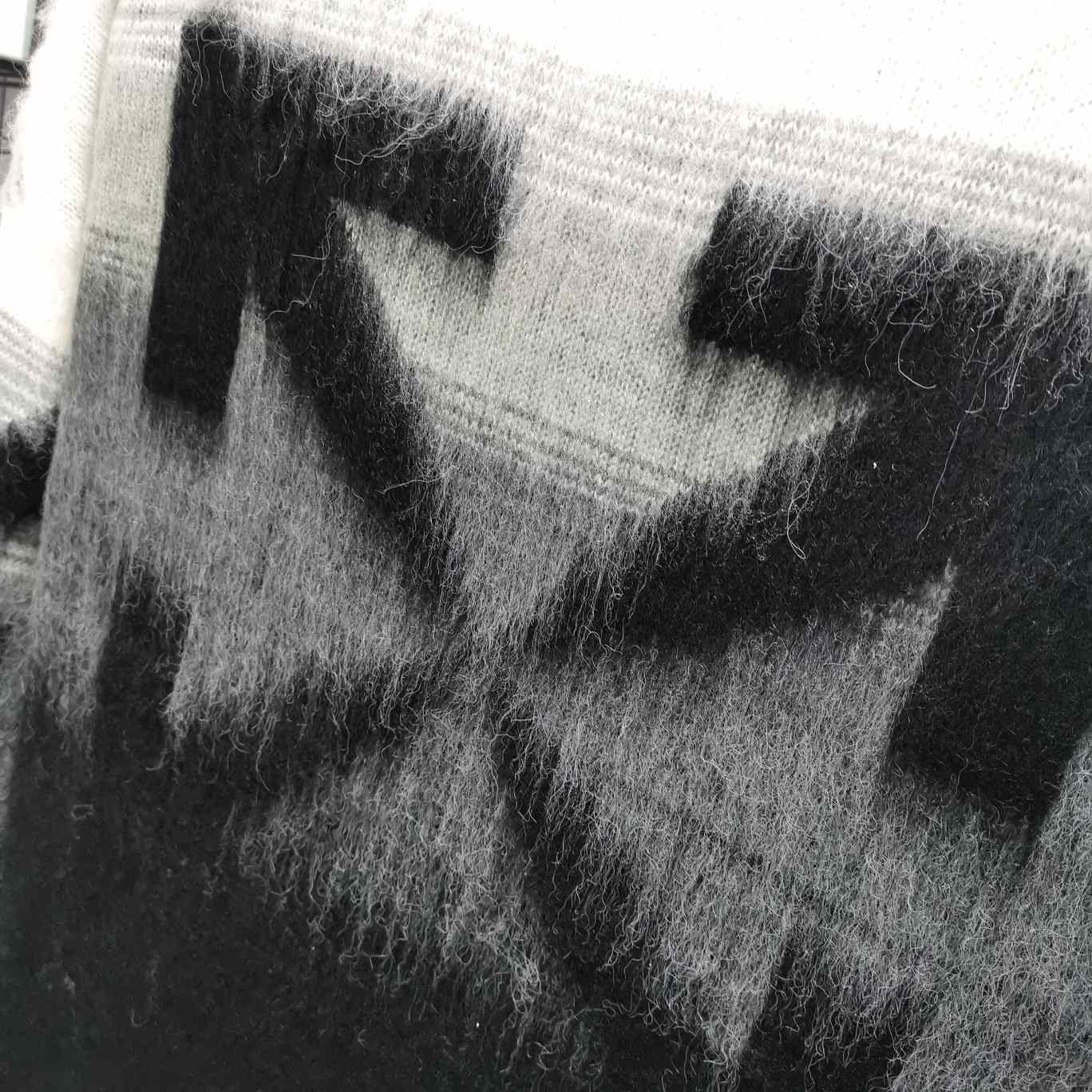 Off White Brushed Gradient-Effect Jumper - Jeupeter