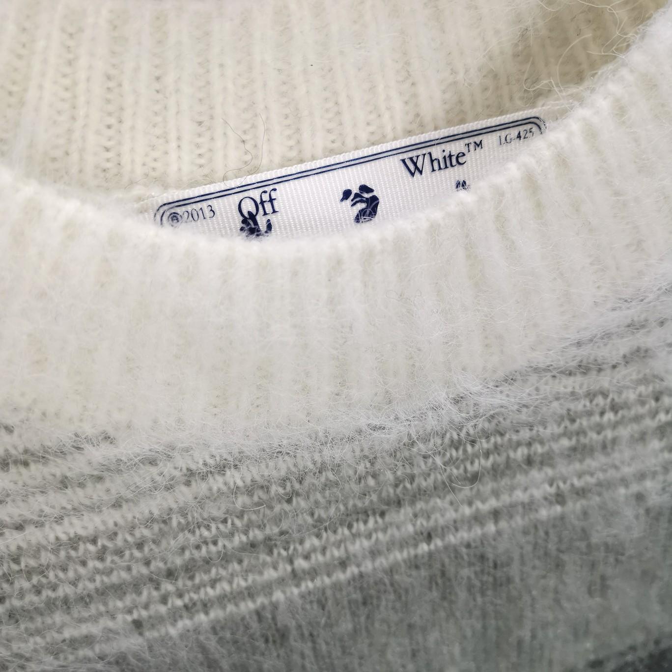 Off White Brushed Gradient-Effect Jumper - Jeupeter