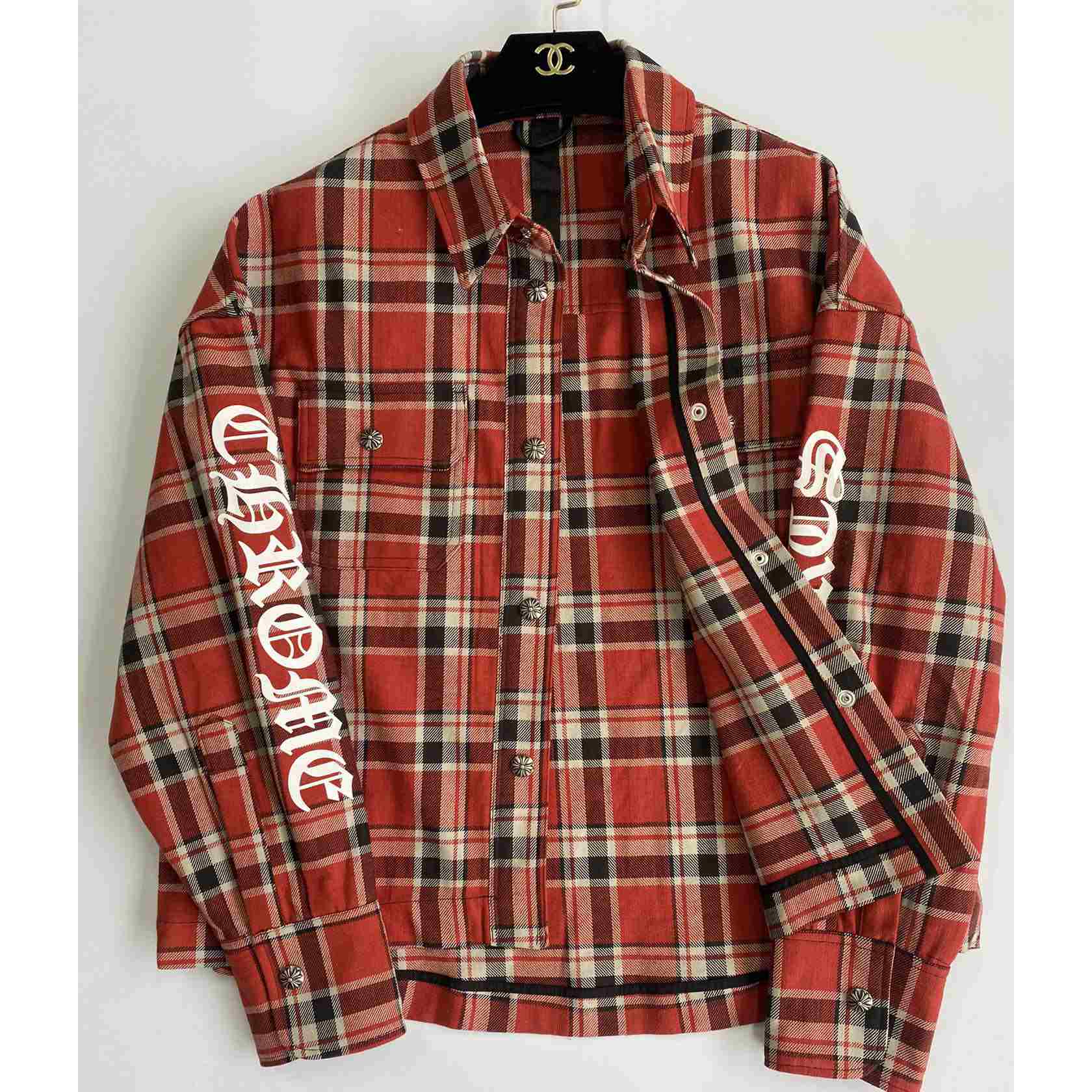 Chrome Heart Check Cotton Poplin Shirt  - Jeupeter