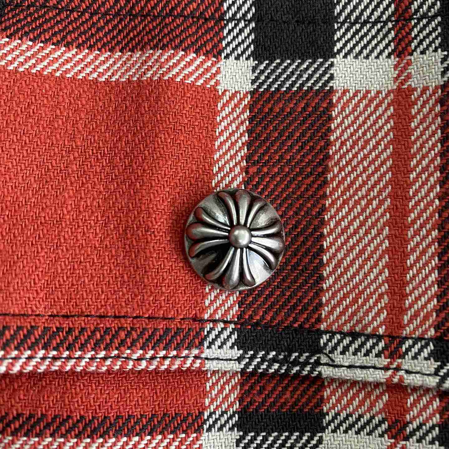 Chrome Heart Check Cotton Poplin Shirt  - Jeupeter