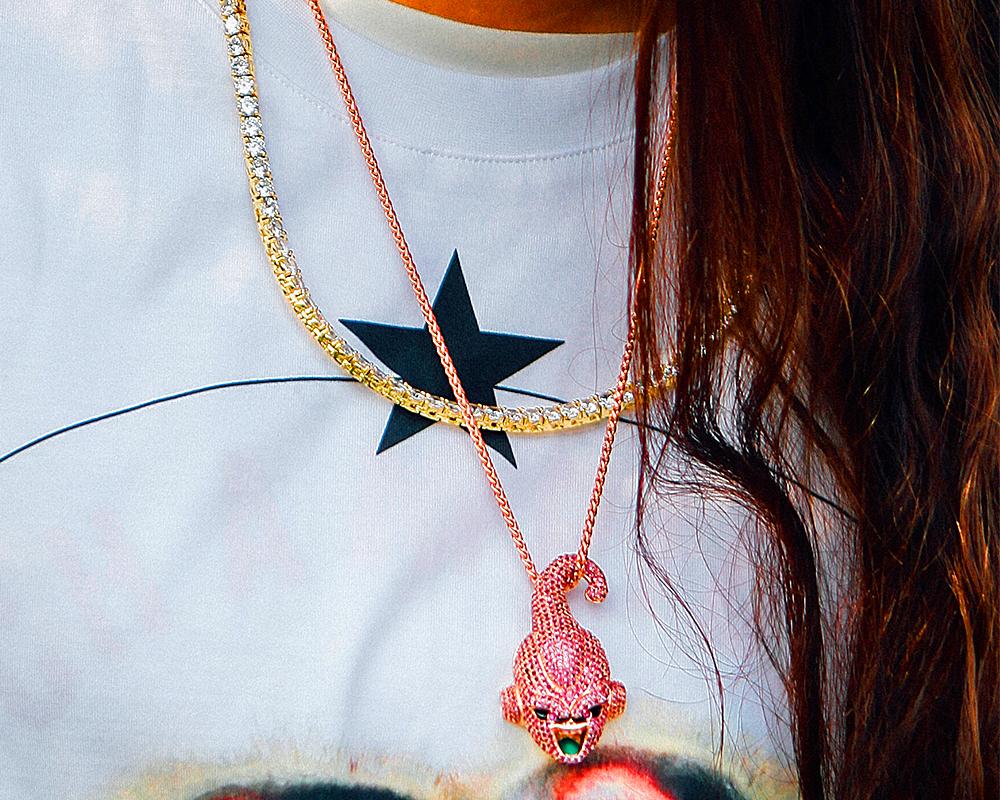 Rose Gold Kid Buu Pendant - Jeupeter