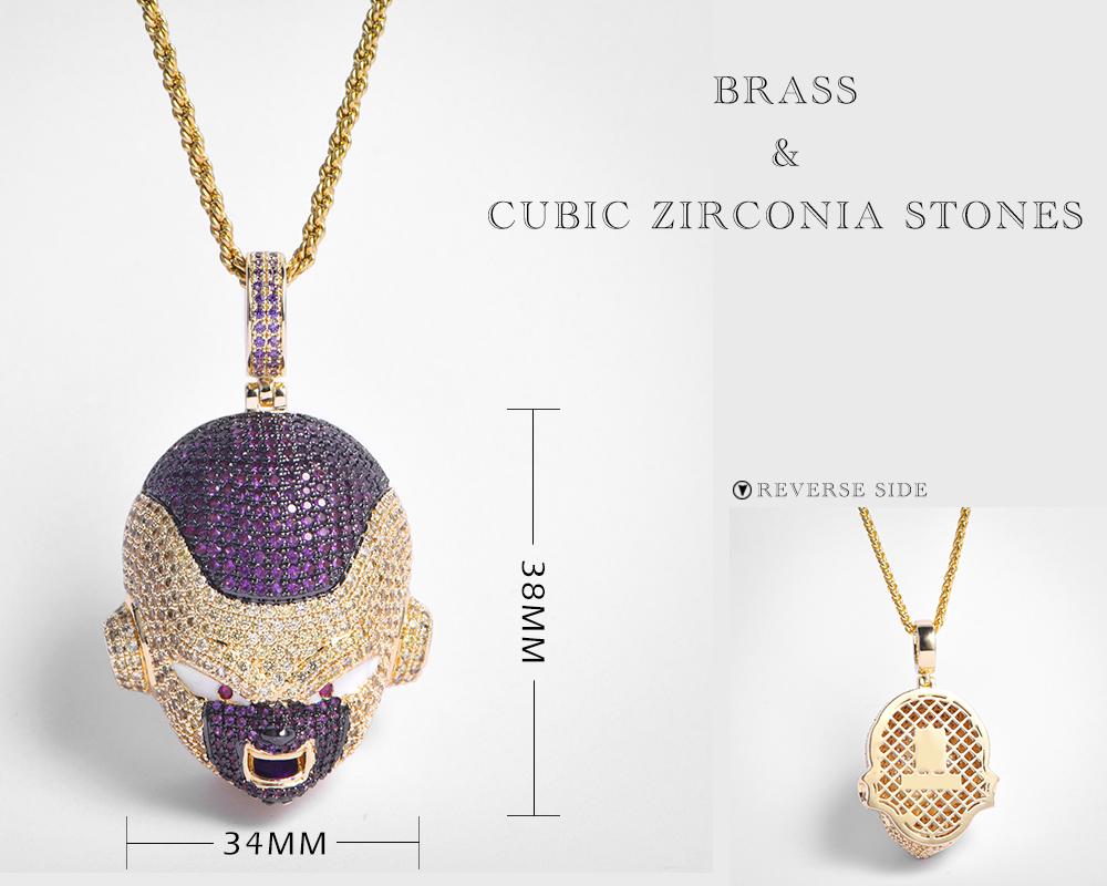 14K Gold Iced Frieza Pendant - Jeupeter