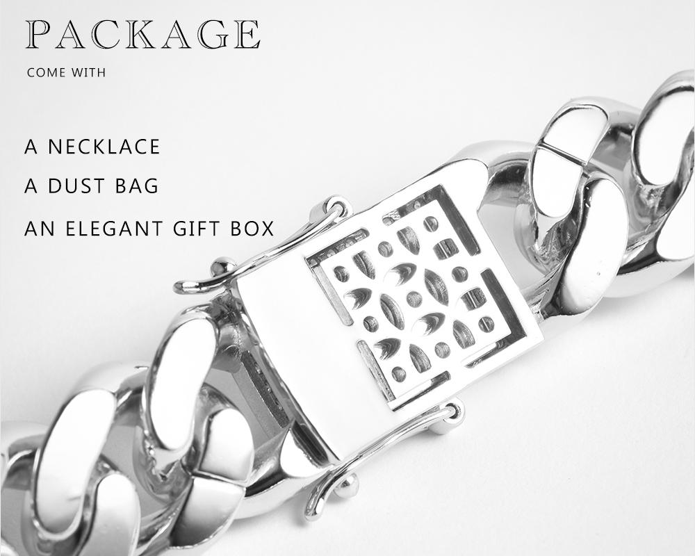 19mm White Gold Iced Cuban Chain - Jeupeter