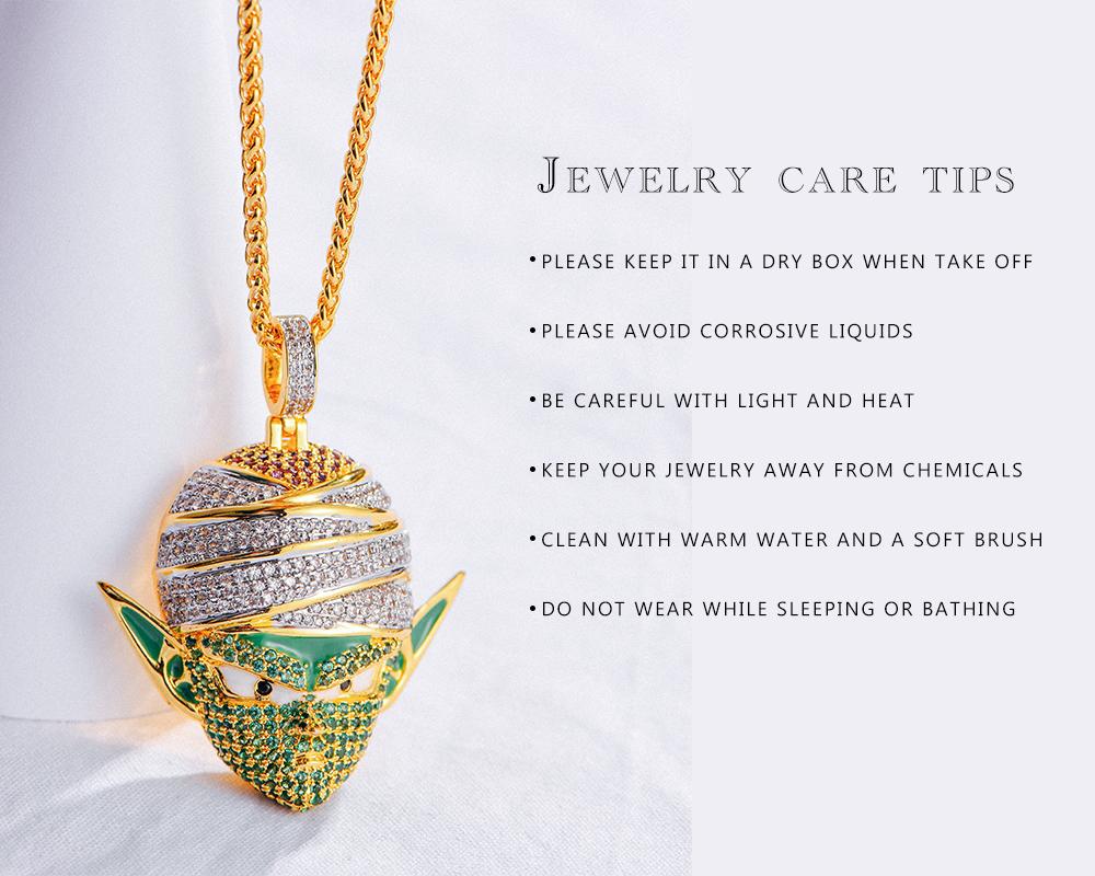 14K Gold Iced Piccolo Pendant - Jeupeter