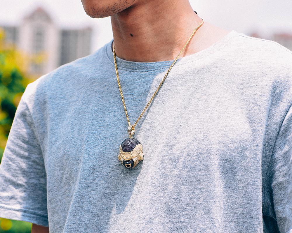 14K Gold Iced Frieza Pendant - Jeupeter