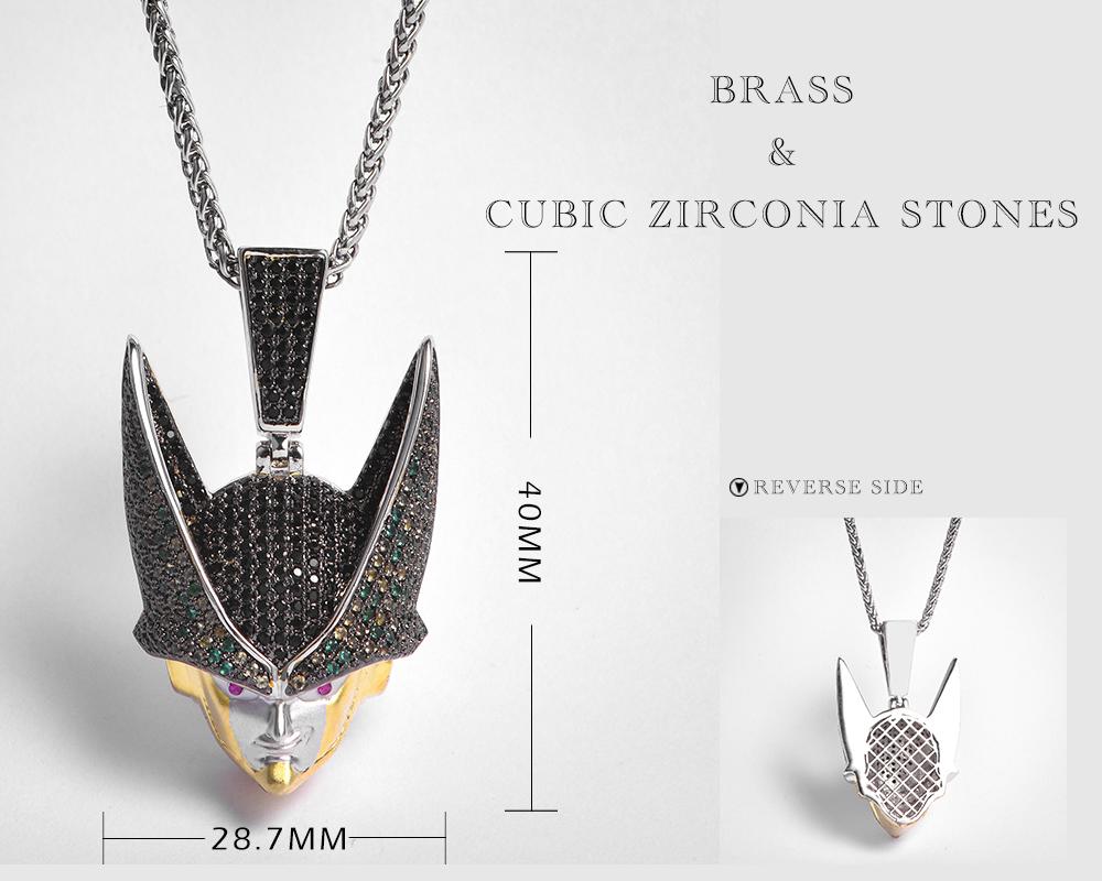 White Gold Iced Cell Pendant - Jeupeter