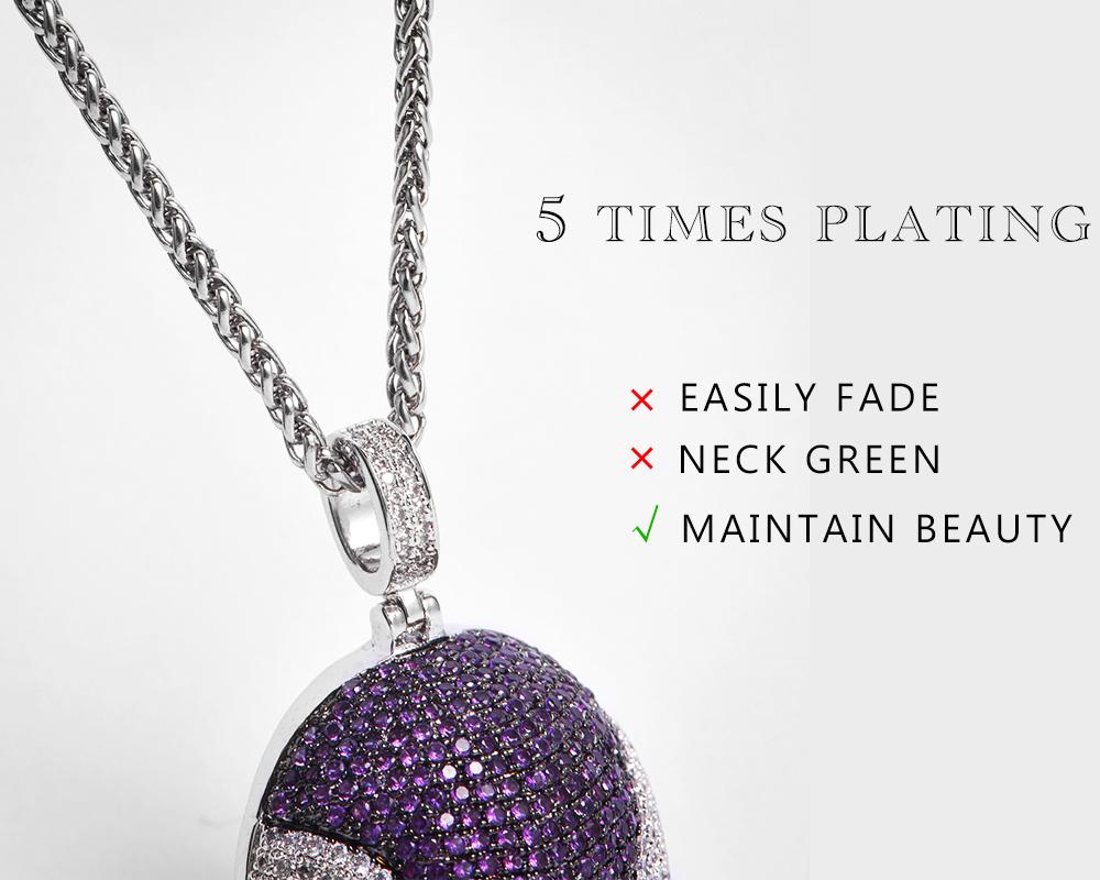 White Gold Iced Frieza Pendant - Jeupeter