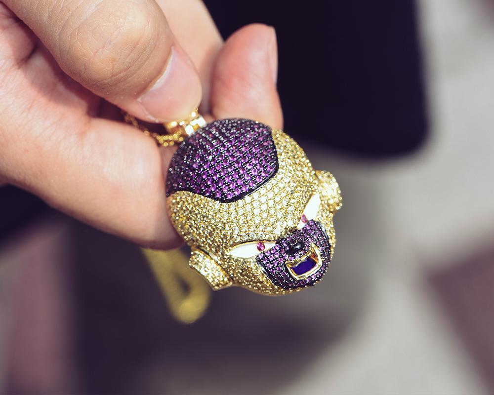 14K Gold Iced Frieza Pendant - Jeupeter