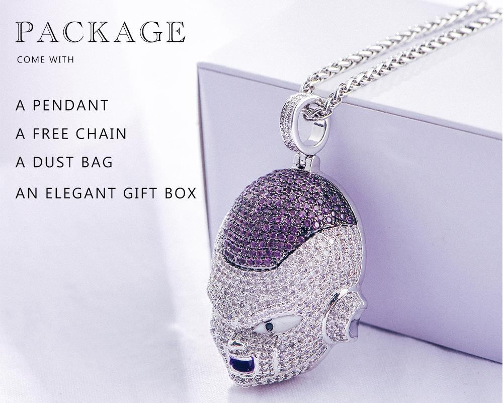 White Gold Iced Frieza Pendant - Jeupeter