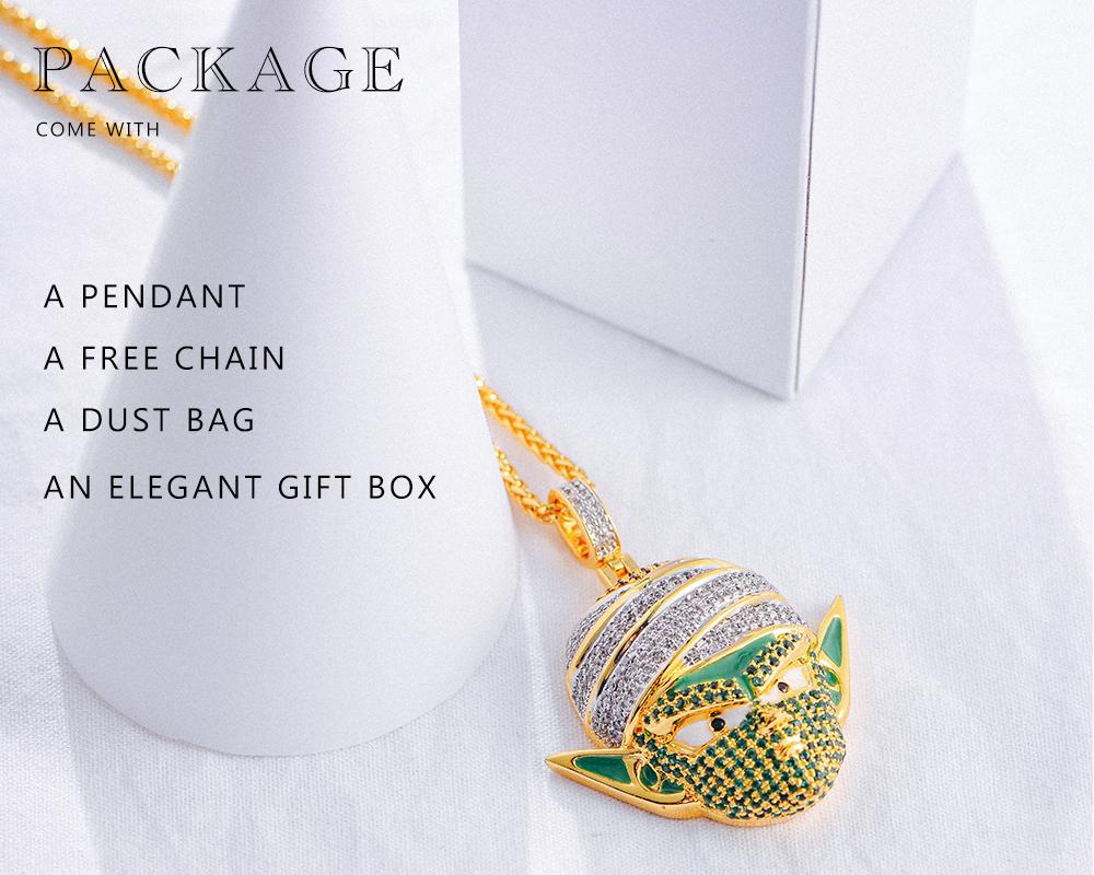 14K Gold Iced Piccolo Pendant - Jeupeter