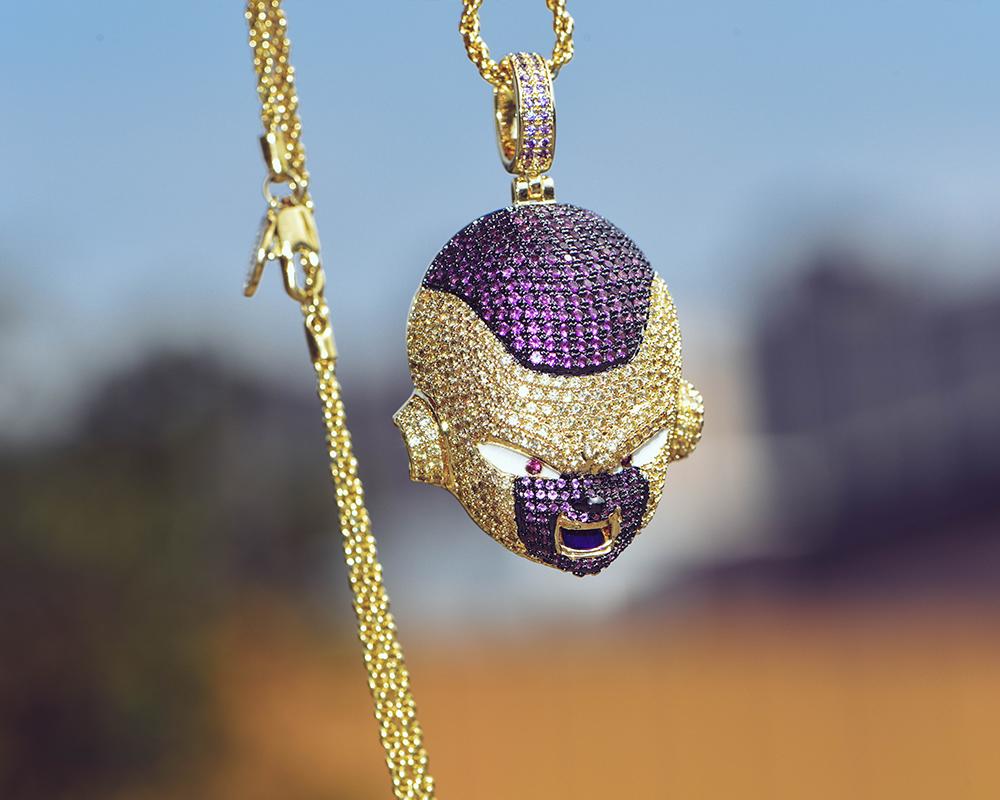 14K Gold Iced Frieza Pendant - Jeupeter