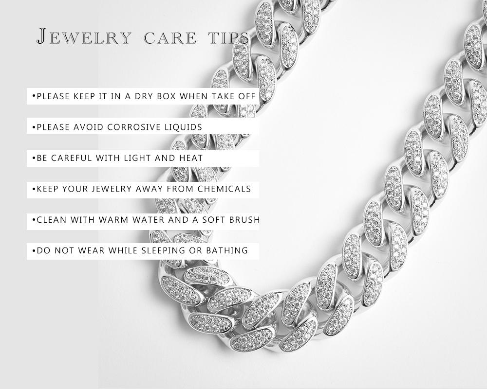 19mm White Gold Iced Cuban Chain - Jeupeter
