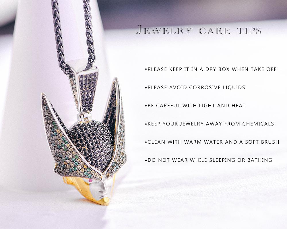 White Gold Iced Cell Pendant - Jeupeter