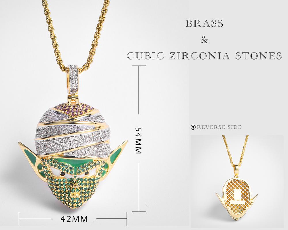 14K Gold Iced Piccolo Pendant - Jeupeter