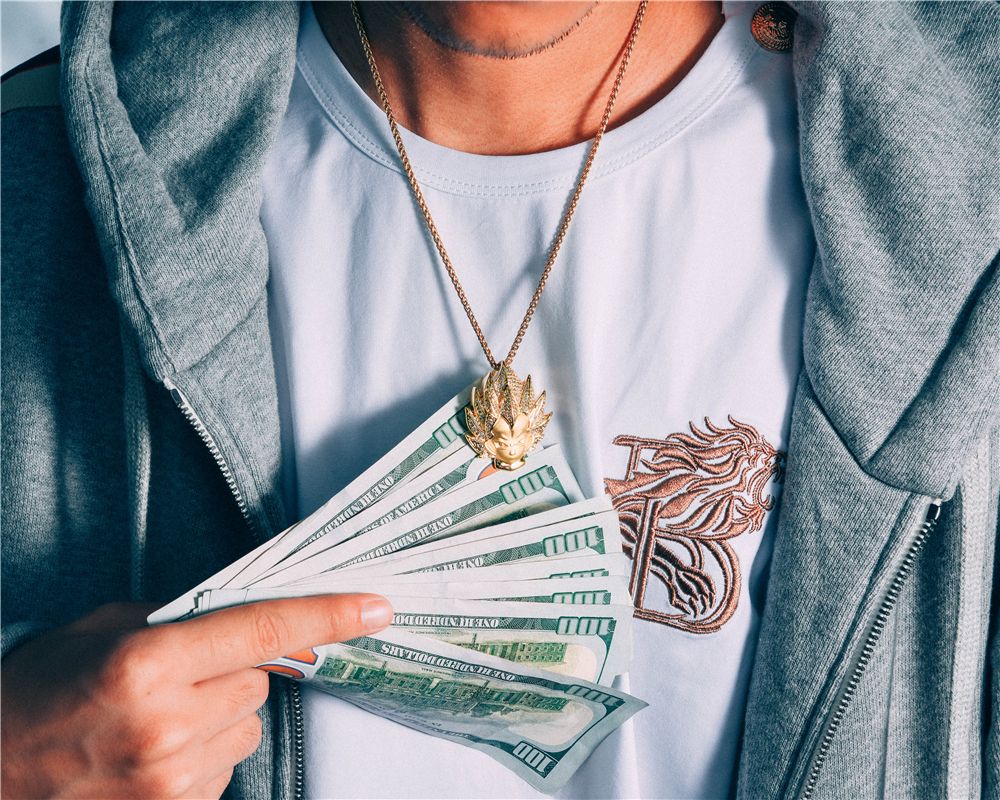 14K Gold Iced Vegeta Pendant - Jeupeter