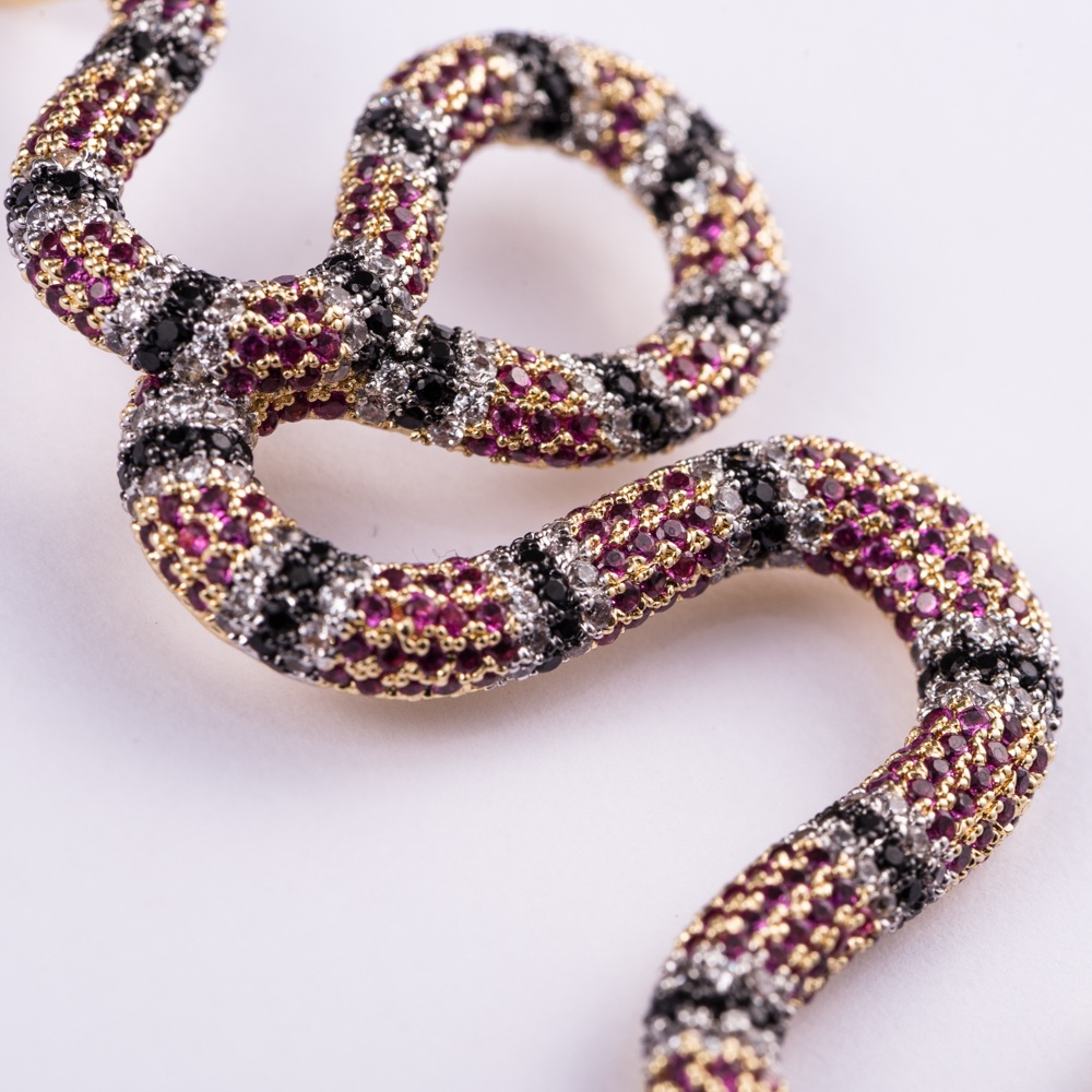 14k Gold Twisted Snake Pendant - Jeupeter