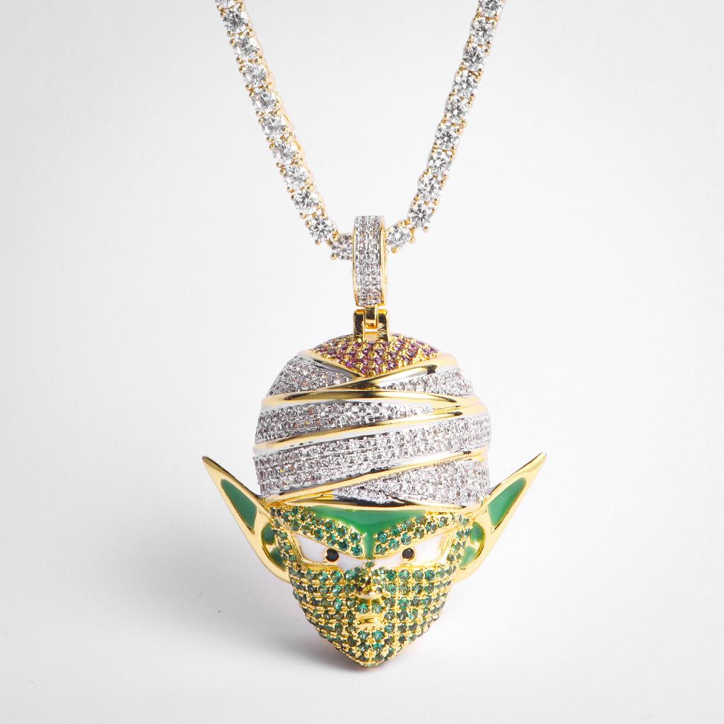 14k Gold Iced Piccolo Pendant Dragon Ball